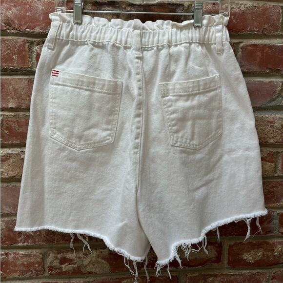 Urban Outfitters‎ BDG White Shorts Paper Bag Waist Jorts Size Large - Picture 2 of 9